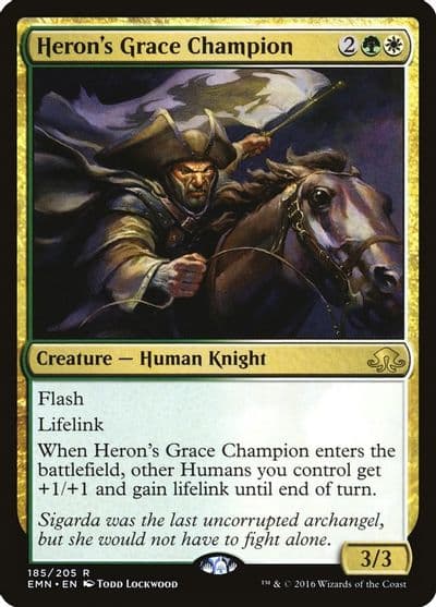 Herons Grace Champion Eldritch Moon Magic card