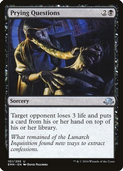 Prying Questions Eldritch Moon Magic card
