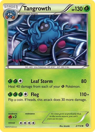 Tangrowth XY - Steam Siege Pokemon card