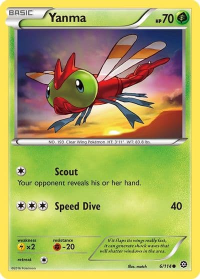 Yanma XY - Steam Siege Pokemon card
