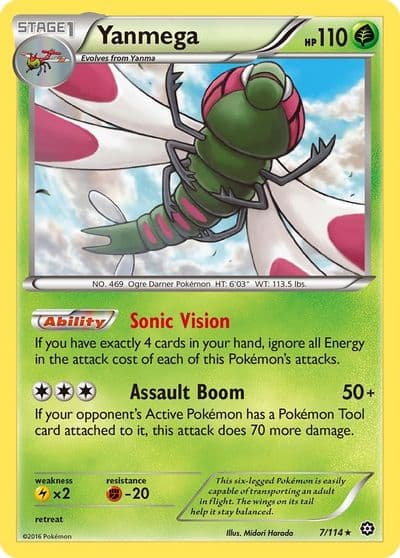 Yanmega XY - Steam Siege Pokemon card