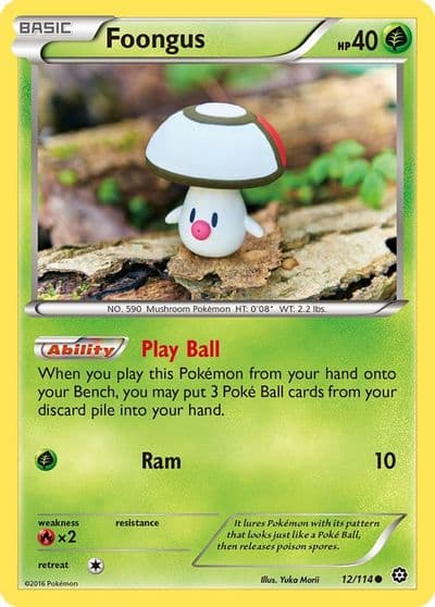 Foongus XY - Steam Siege Pokemon card