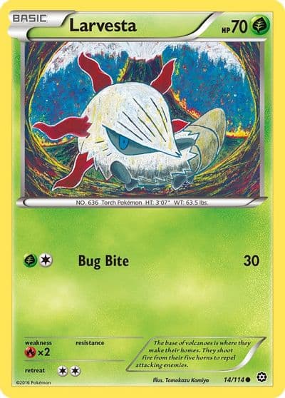 Larvesta XY - Steam Siege Pokemon card