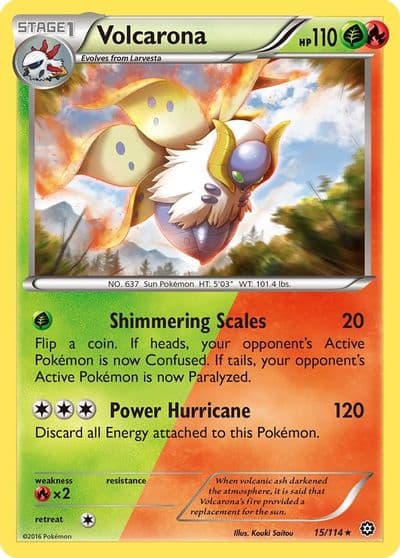 Volcarona XY - Steam Siege Pokemon card