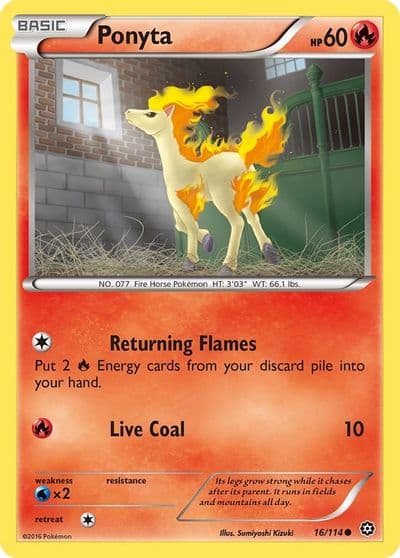 Ponyta XY - Steam Siege Pokemon card