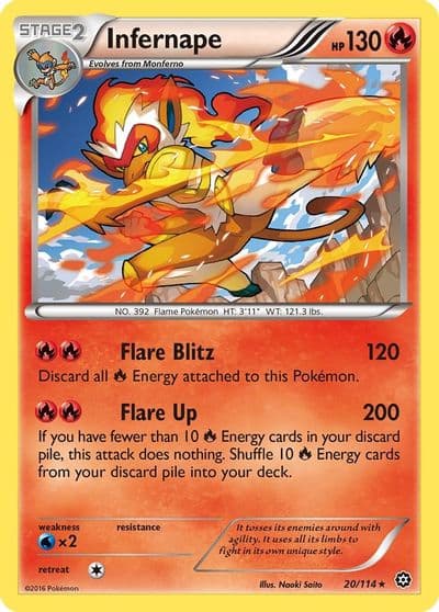 Infernape XY - Steam Siege Pokemon card