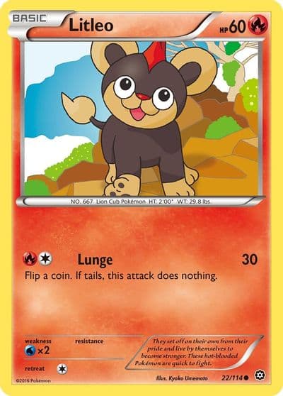 Litleo XY - Steam Siege Pokemon card