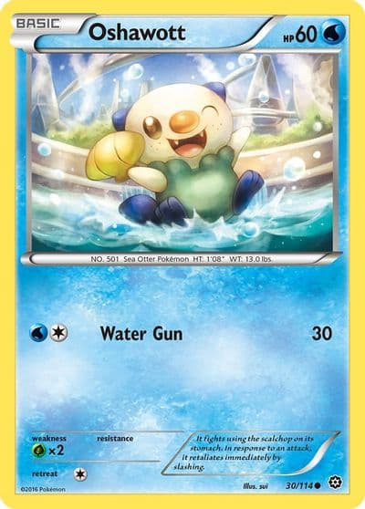 Oshawott XY - Steam Siege Pokemon card