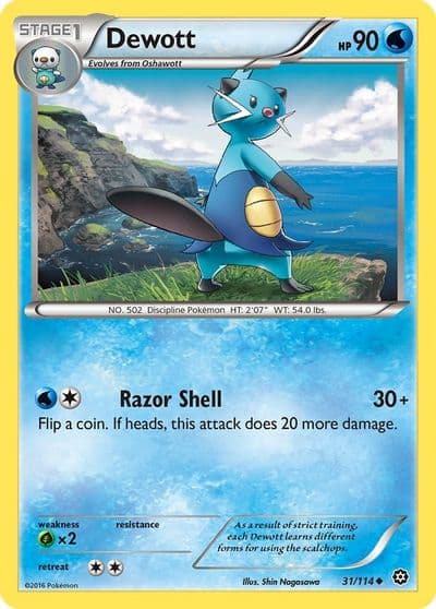 Dewott XY - Steam Siege Pokemon card
