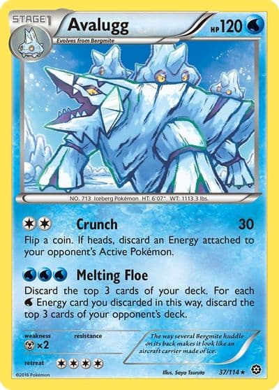 Avalugg XY - Steam Siege Pokemon card