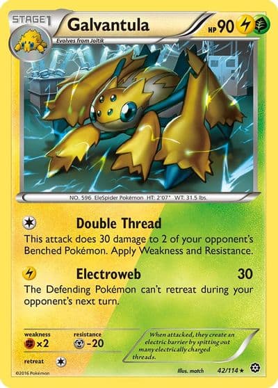 Galvantula XY - Steam Siege Pokemon card