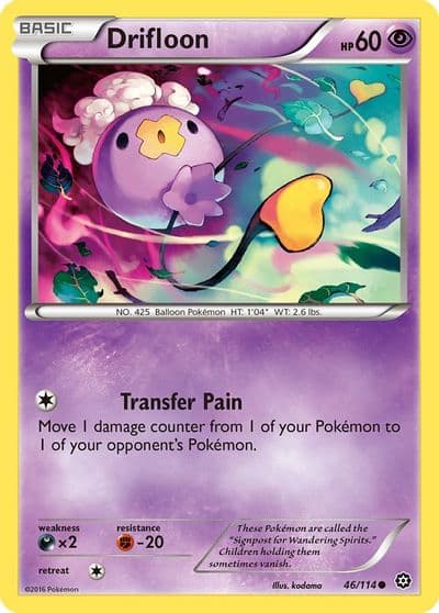 Drifloon XY - Steam Siege Pokemon card