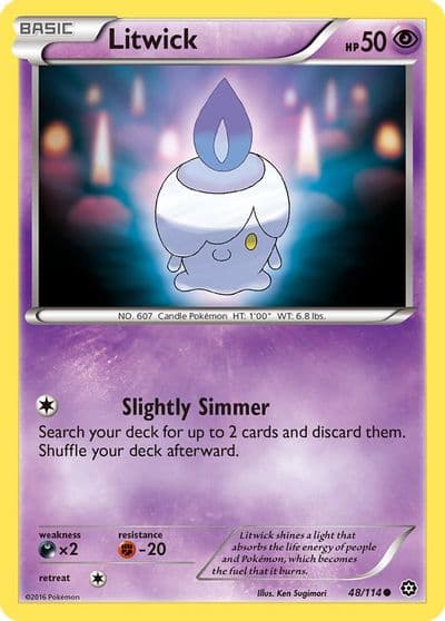 Litwick XY - Steam Siege Pokemon card