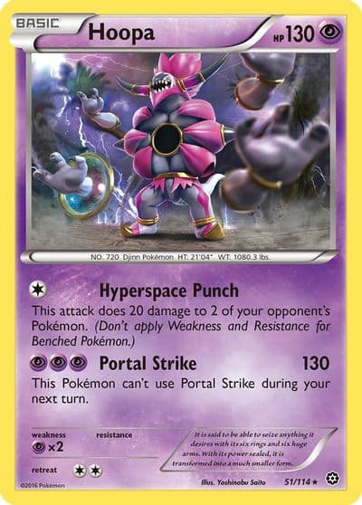 Hoopa XY - Steam Siege Pokemon card