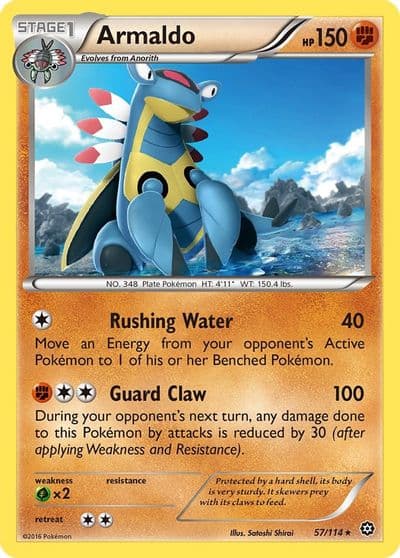 Armaldo XY - Steam Siege Pokemon card