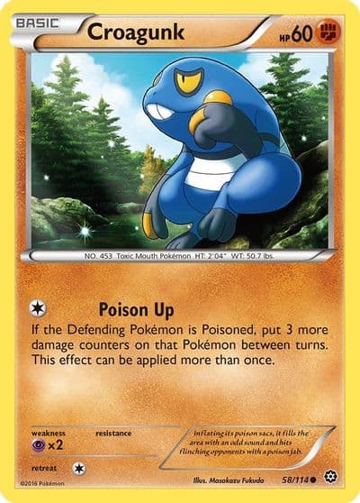 Croagunk XY - Steam Siege Pokemon card