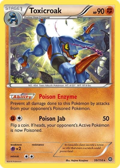 Toxicroak XY - Steam Siege Pokemon card
