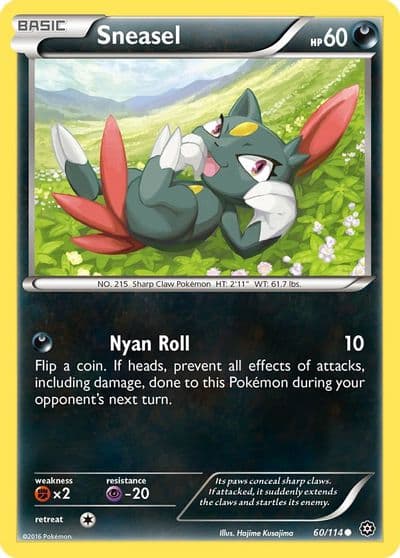 Sneasel XY - Steam Siege Pokemon card