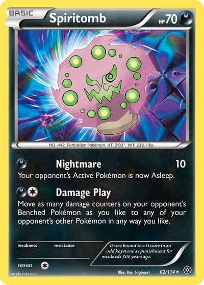 Spiritomb XY - Steam Siege Pokemon card
