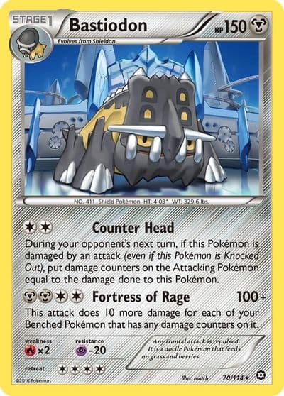 Bastiodon XY - Steam Siege Pokemon card