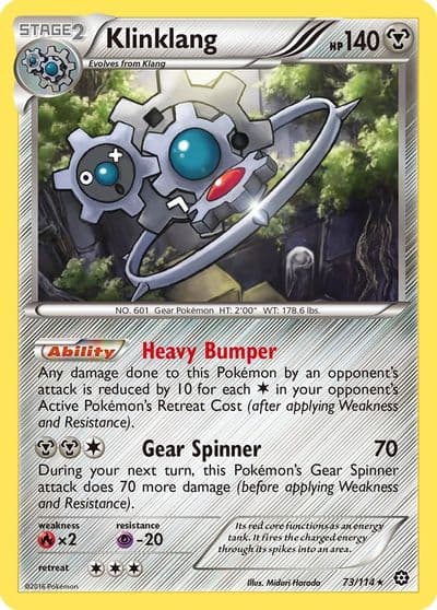 Klinklang XY - Steam Siege Pokemon card