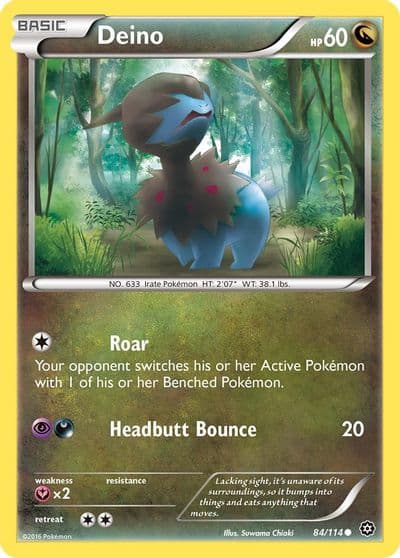 Deino XY - Steam Siege Pokemon card