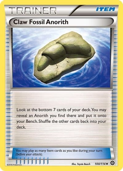 Claw Fossil Anorith XY - Steam Siege Pokemon card