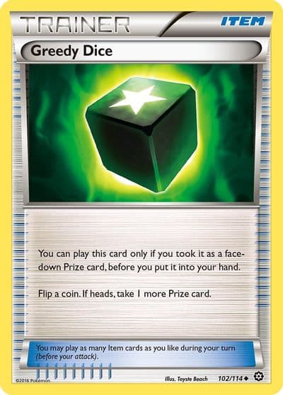 Greedy Dice XY - Steam Siege Pokemon card