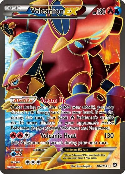 Volcanion EX XY - Steam Siege Pokemon card