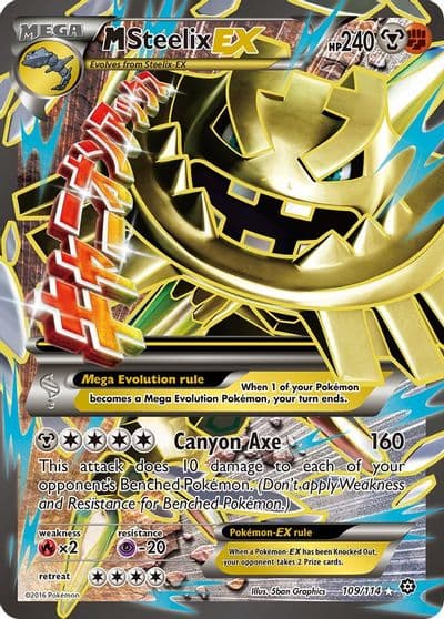 M Steelix EX (Full Art) XY - Steam Siege Pokemon card