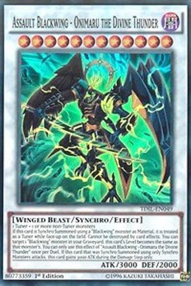 Assault Blackwing Onimaru the Divine Thunder The Dark Illusion Yu-Gi-Oh! card