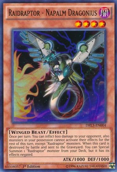 Raidraptor Napalm Dragonius Dragons of Legend: Unleashed Yu-Gi-Oh! card