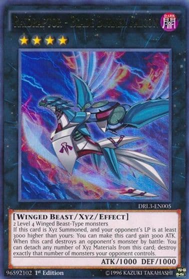 Raidraptor Blade Burner Falcon Dragons of Legend: Unleashed Yu-Gi-Oh! card