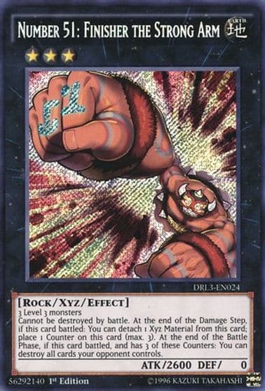 Number 51 Finisher the Strong Arm Dragons of Legend: Unleashed Yu-Gi-Oh! card