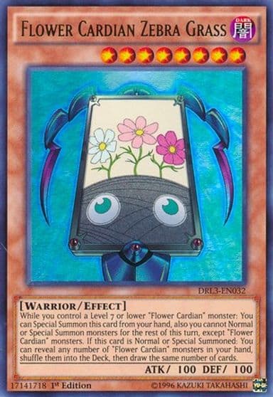 Flower Cardian Zebra Grass Dragons of Legend: Unleashed Yu-Gi-Oh! card
