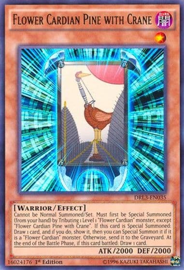 Flower Cardian Pine with Crane Dragons of Legend: Unleashed Yu-Gi-Oh! card