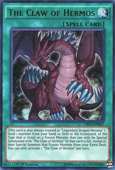 The Claw of Hermos Dragons of Legend: Unleashed Yu-Gi-Oh! card
