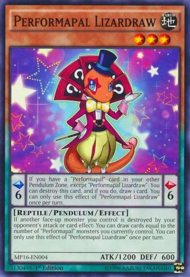 Performapal Lizardraw 2016 Mega-Tins Mega Pack Yu-Gi-Oh! card