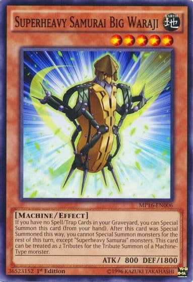 Superheavy Samurai Big Waraji 2016 Mega-Tins Mega Pack Yu-Gi-Oh! card