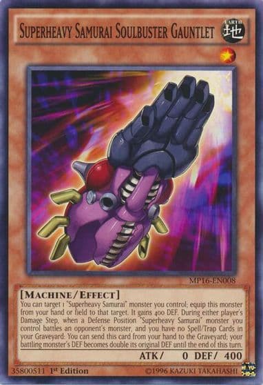 Superheavy Samurai Soulbuster Gauntlet 2016 Mega-Tins Mega Pack Yu-Gi-Oh! card