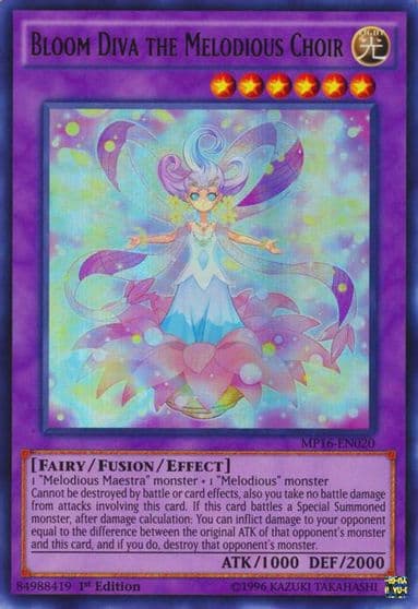 Bloom Diva the Melodious Choir 2016 Mega-Tins Mega Pack Yu-Gi-Oh! card