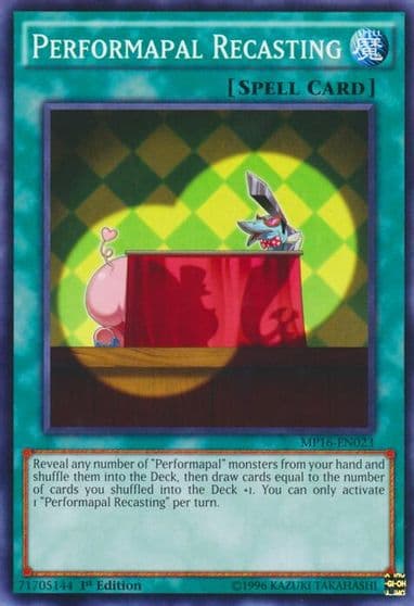 Performapal Recasting 2016 Mega-Tins Mega Pack Yu-Gi-Oh! card
