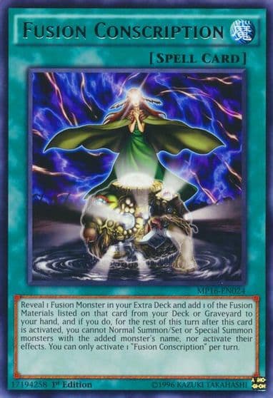 Fusion Conscription 2016 Mega-Tins Mega Pack Yu-Gi-Oh! card