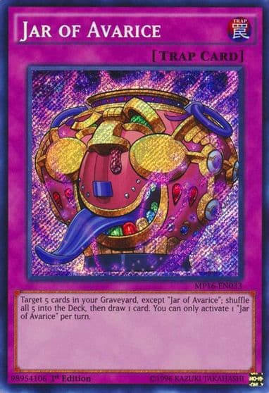 Jar of Avarice 2016 Mega-Tins Mega Pack Yu-Gi-Oh! card