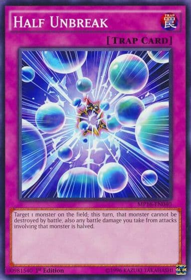 Half Unbreak 2016 Mega-Tins Mega Pack Yu-Gi-Oh! card