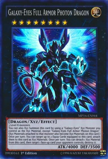 Galaxy Eyes Full Armor Photon Dragon 2016 Mega-Tins Mega Pack Yu-Gi-Oh! card