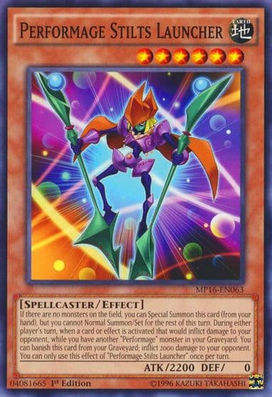 Performage Stilts Launcher 2016 Mega-Tins Mega Pack Yu-Gi-Oh! card