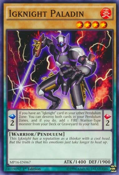 Igknight Paladin 2016 Mega-Tins Mega Pack Yu-Gi-Oh! card
