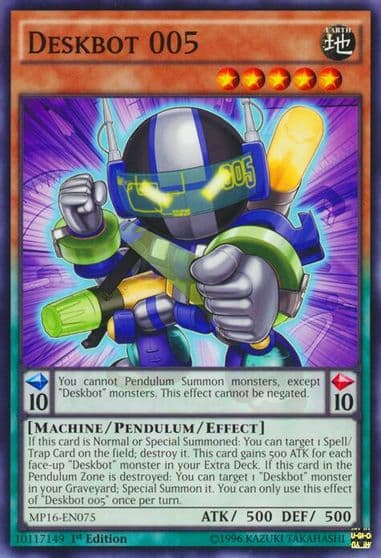 Deskbot 005 2016 Mega-Tins Mega Pack Yu-Gi-Oh! card