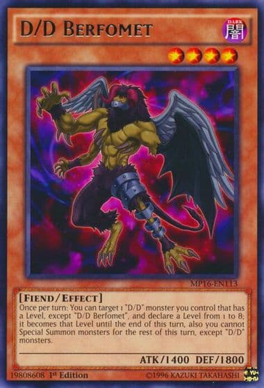 D D Berfomet 2016 Mega-Tins Mega Pack Yu-Gi-Oh! card